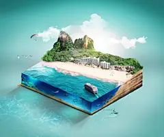 欧美时尚大胆想象力融图拼图国外图形合成创意海报设计视觉表现手