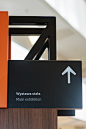 Wayfinding elements in Emigration Museum in Gdynia on Behance