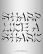GoliaGolia Font - SHARP STYLE : GoliaGolia Sharp is a new style developed from the regular style of GoliaGolia. The idea behind it was to try to do something with a modern look but maintaining some kind of classic baroque traits. I wanted to keep some han