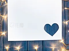 Festive heart shaped Valentine day cut paper