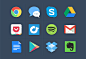 Some colorful flat icons PSD - ICONFANS|图标粉丝网|专业图标界面设计论坛,软件界面设计,图标制作下载,人机交互设计