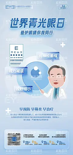 世界青光眼日海报  - 源文件下载【酷图网】海报,公历节日,世界青光眼日,青光眼,爱眼,护眼,眼睛,