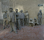城市农民(系列：无系列作品), 1999
雕塑, 真人等大，玻璃钢青铜
 - 梁硕