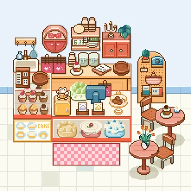 像素画|原创蛋糕店
