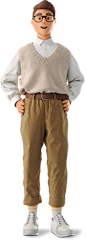 young man in formalwear standing with hands on hip Illustration in PNG, SVG