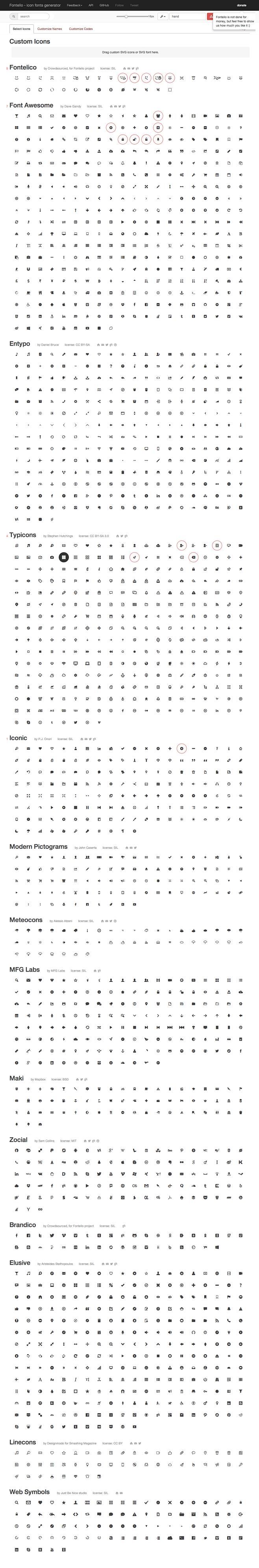 Fontello - icon font...