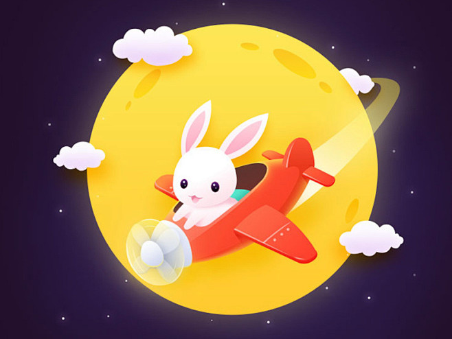 bunny night moon rab...