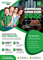 This contains an image of: Kids School Admission Flyer PSD Template | PSDFreebies.com