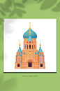 哈尔滨圣索菲亚教堂插画元素
