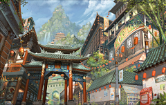 小懒手绘采集到原画（场景）