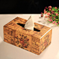 欧式纸巾盒木制古典纸巾盒