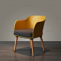 促销创意出口LOFT样板间时尚实木靠背扶手化妆单人咖啡椅布艺沙发-淘宝网