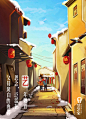  2017 banner 春节 海报 设计 PSD 手绘 插画 高清  手机 APP 回家  艺术 梦想 学生