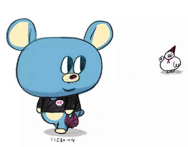 韩国插画师Ssebong Kim：可爱就...