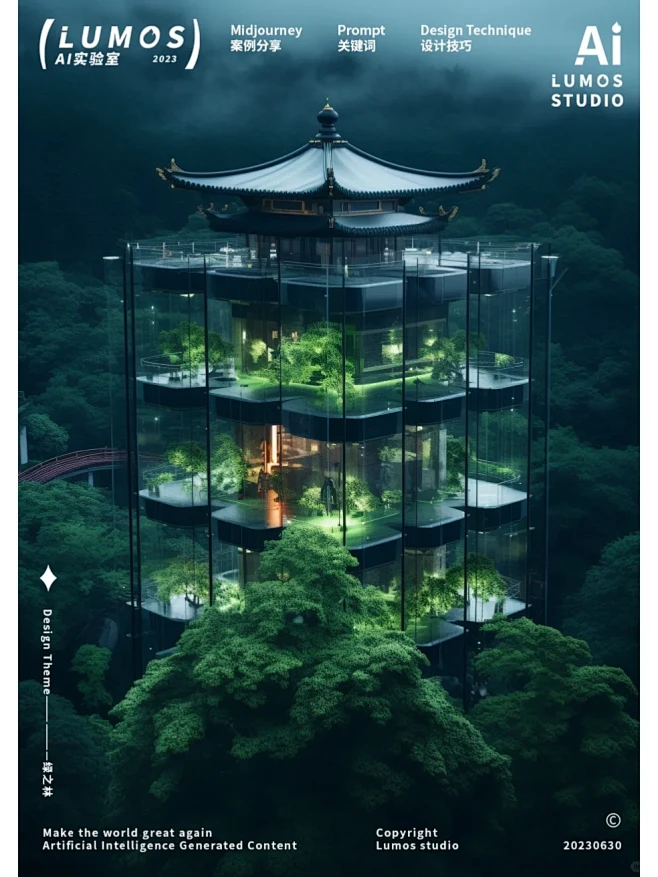Midjourney |中式未来主义建筑...