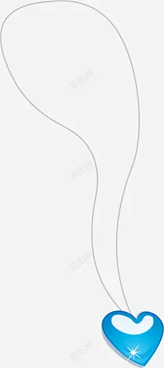 蓝色心形吊坠项链高清素材 卡通 手绘 蓝色心形 项链 首饰 元素 免抠png 设计图片 免费下载 页面网页 平面电商 创意素材
