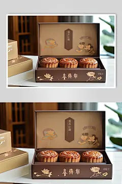 AI数字艺术中秋节送礼月饼礼盒图片
