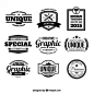 Design badges in retro style Free Vector