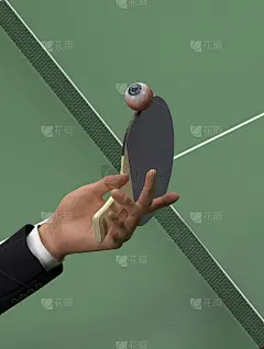 乒乓球的场景与人的眼球
