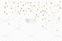 许多落下的奢华金色五彩纸屑。生日庆祝活动。矢量图