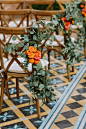 Intimate Coral And Orange Open Bar Wedding #weddingaisle #weddingceremony #ceremonydecor #pinkandorangewedding #openbar