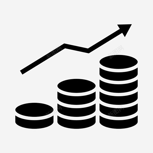 利润箭头收入图标 进度 icon 标识 标志 UI图标 设计图片 免费下载 页面网页 平面电商 创意素材