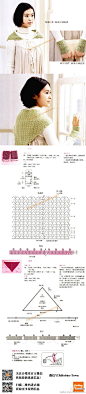 #DIY分享##DIY手工##手工教程#三角披肩式暖颈更能温暖肩部和背部。把带子稍微编长一些，这样从正面看也能给人留下深刻印象。暖腕的针法和三角披肩相同，钩法上要一圈一圈地钩。白色的钩编是这款暖腕的可爱之处。一起来看下图纸学习吧~