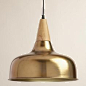 pendant lamp with wood and brass