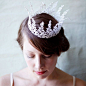 Vintage lace crown for the bride