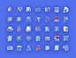 Blue 3D Icon Pack by William Foster on Dribbble