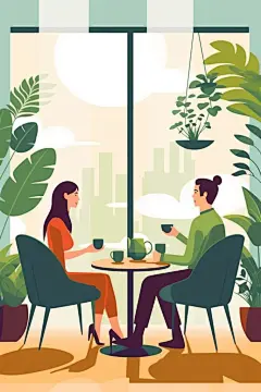 医院医疗扁平风心理咨询治疗人物场景插画