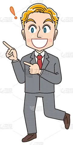 金色头发,男商人,套装,青年人,氦,表现积极,商务,英语,全身像,绘画插图