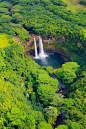 水浪花。瀑布，河_游戏Wailea Falls, Kauai, Hawaii833