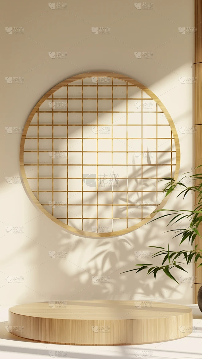 中国风通用新中式展台实景光影展示背景图片素材图片_背景图片素材-花瓣网