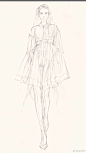 线稿分享 ​（作者：玄月仔  ） （转）via @服装设计手绘手稿 ​ ​​​​