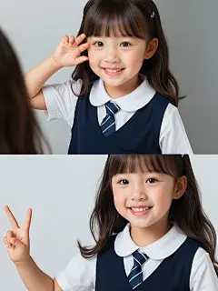 中国小女孩微笑肖像1