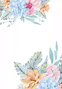 水彩粉红玫瑰、桃红牡丹花架蓝枝、绿叶插图。手绘花卉设计花环的婚礼邀请插画图片