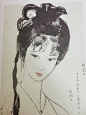 “林黛玉”造型的设计手稿，发型如一朵盛开的百合花