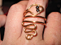 Wire Wrapped Snake Ring With Eyes Made to Order@北坤人素材