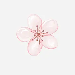 粉色系花朵彩绘图免抠png素材_新图网ixintu.com