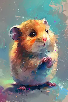 仓鼠手绘动物形象