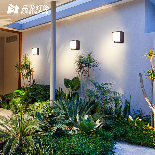 品业壁灯户外现代简约LED防水阳台墙壁灯...