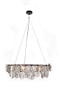 Rock Edge Chandelier  Industrial, MidCentury  Modern, Glass, Metal, Ceiling by John Pomp Studios