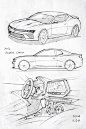 Car drawing 151229.  2016 Chevolet Camaro.   Prisma on paper.  Kim.J.H