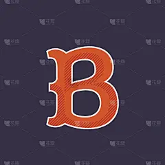 字母B图标与对角线阴影。