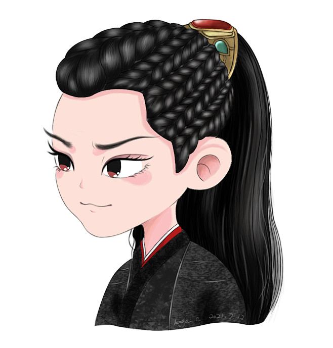 山河令蝎王蝎揭留波q版头像临摹练习