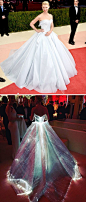 Claire Danes glowing in a Cinderella-esque Zac Posen gown lined with fibre optics: 