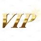 金色3D立体VIP简约元素