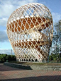 The wooden observation tower at Helsinki Zoo in Finland was the winning design in a competition held for architectural students of Helsinki University of Technology. Situated on a small island just outside the city, and built on one of its highest hills, 