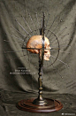 颅骨测量器（Craniometer）
用于固定颅骨的销钉看起来很像圣徒头顶上的光轮